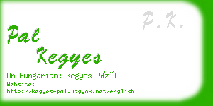 pal kegyes business card